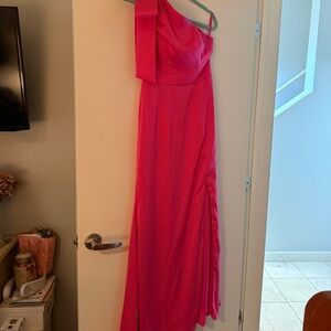 Barbie Pink Asymmetrical Dress with Bow